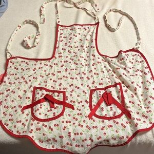 Cherry patterned apron